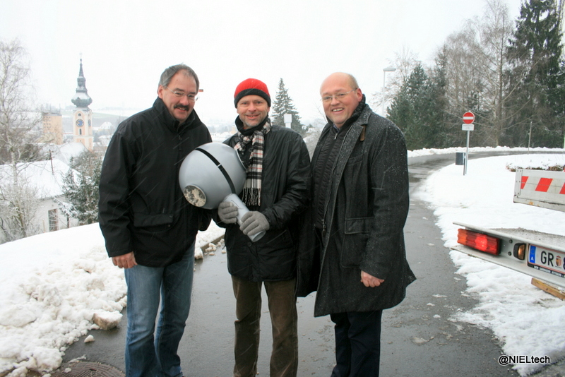 Josef Schindelar (Statik), Kurt Niel (Konzept, Projektleitung), Laurenz Pöttinger (Fertigung Gnomon) Josef Schindelar (Statik), Kurt Niel (Konzept, Projektleitung), Laurenz Pöttinger (Ausführung, Montage)